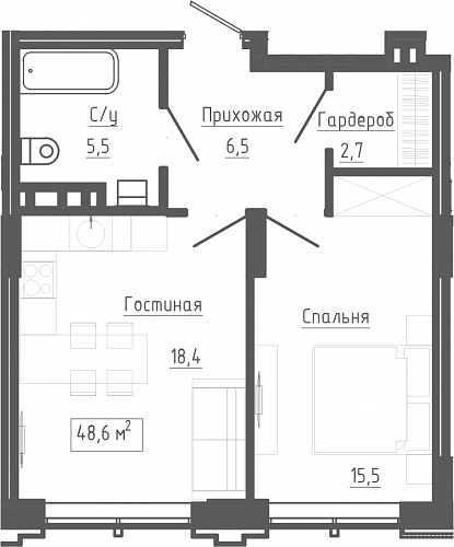 2к квартира
