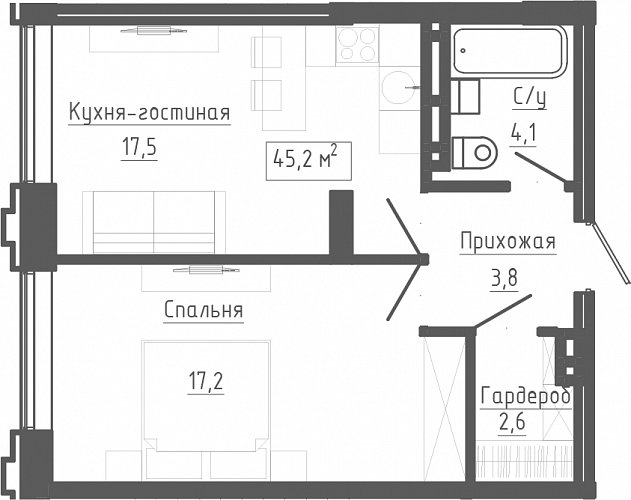 2к квартира