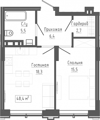 2к квартира
