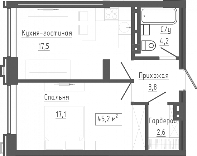 2к квартира