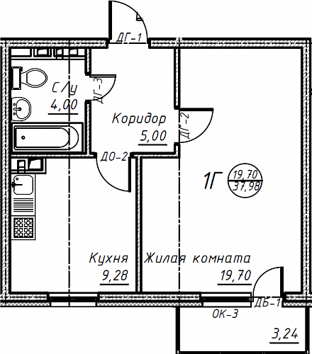 1к квартира