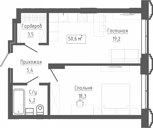 2к квартира