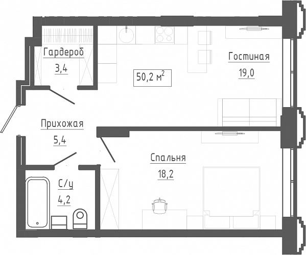 2к квартира